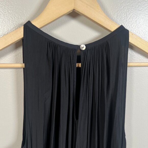 Ramy Brook Audrey Smocked Midi Dress Size Small Black Halter Neck Event - Picture 7 of 9
